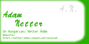 adam netter business card